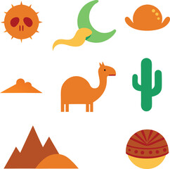 vector illustration of a desert landscape