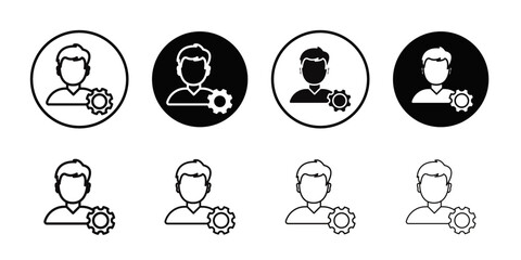 User Management Icon Thin line art collection