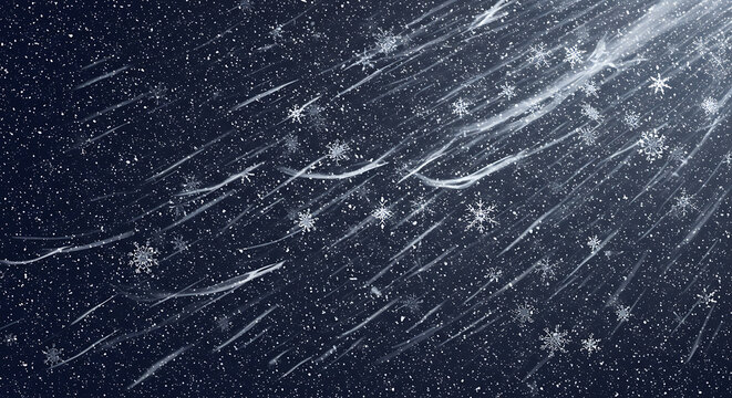Midnight Snowfall's Embrace AI Generated