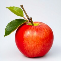 red apple on white background