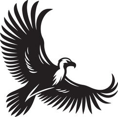 Fototapeta premium vector illustration, Andean Condor illustration, Andean Condor silhouette vector isolated on white background