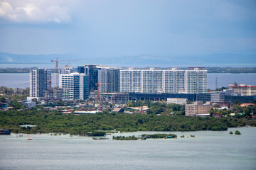 Aerial view of modern residential towers on Mactan Island - Cebu, Philippines
