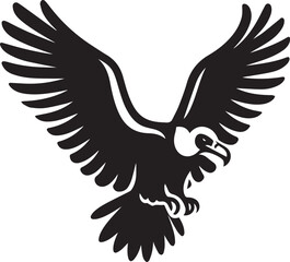 Obraz premium vector illustration, Andean Condor illustration, Andean Condor silhouette vector isolated on white background