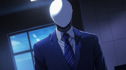 Mysterious figure in suit