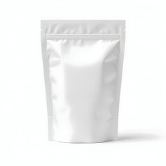 Clean White Pouch Mockup for Food Packaging