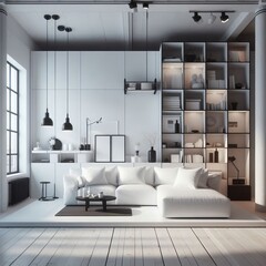 Cool shelving with simple dé