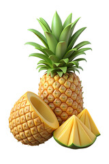 pineapple 3d illustration
