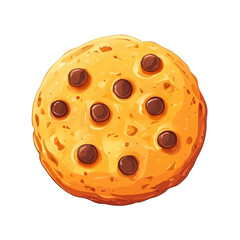 Fototapeta premium Golden brown chocolate chip cookie delicious treat sweet bakery