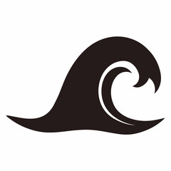 Obraz premium waves icon silhouette vector illustration
