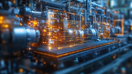 Futuristic Industrial Machinery: A Glimpse into Advanced Manufacturing