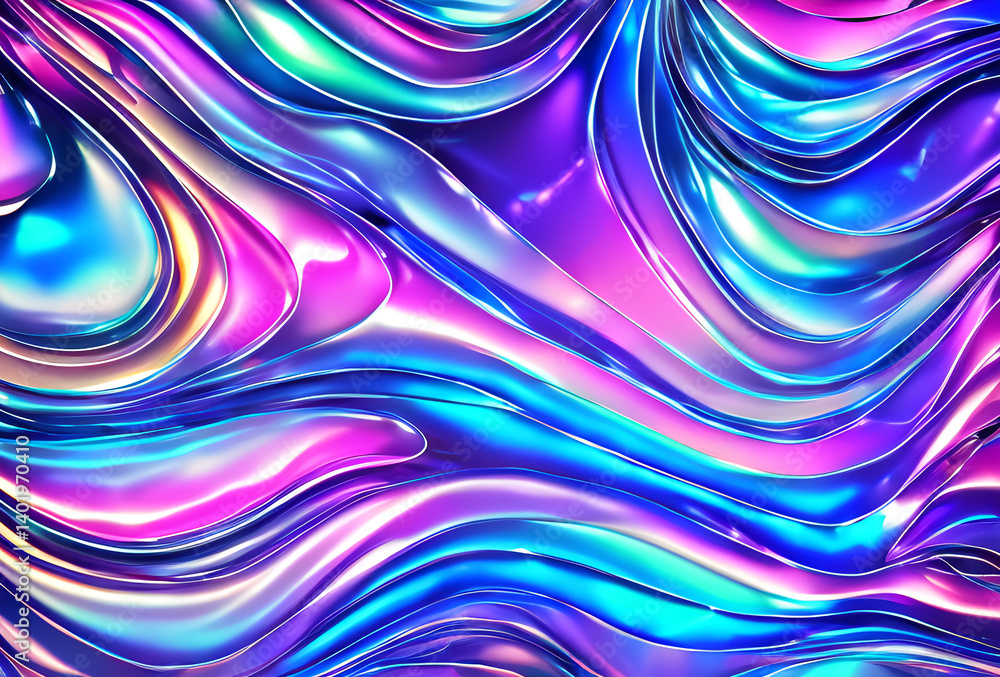 Aufkleber abstract background with flowing lines and gradients of pink purple and blue colors in a wave patter