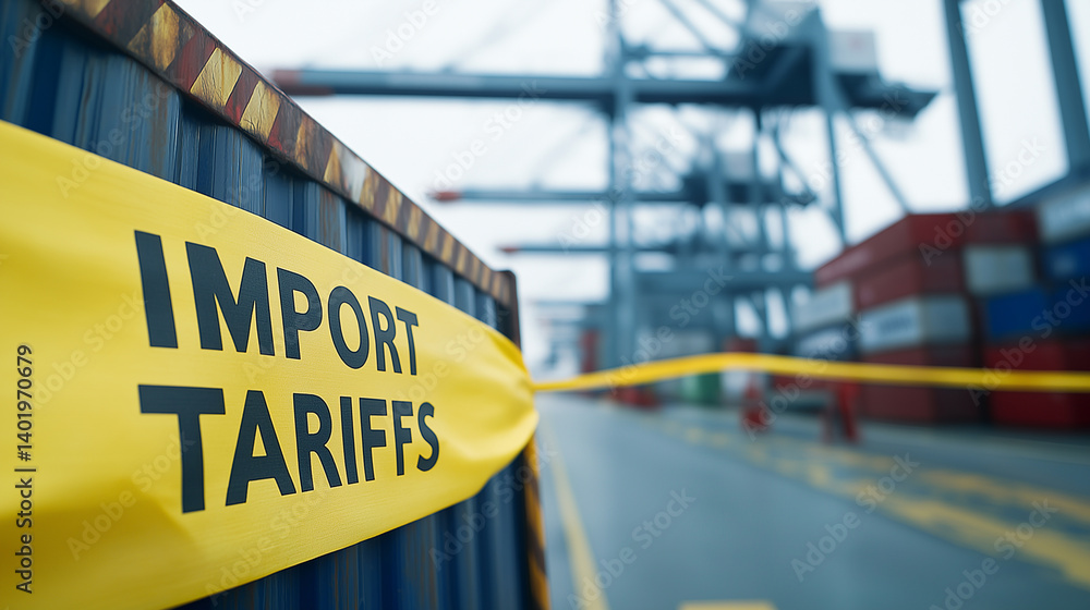 Poster yellow tape marked 