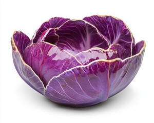 Obraz premium Vibrant purple cabbage bowl, perfect for culinary presentation.