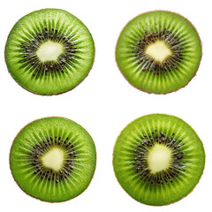 Fototapeta premium Sliced Kiwi Fruit, Top View
