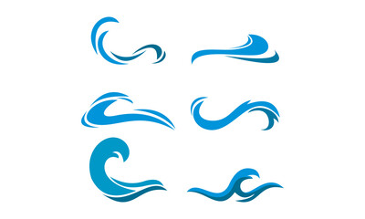 set blue wave vector logo