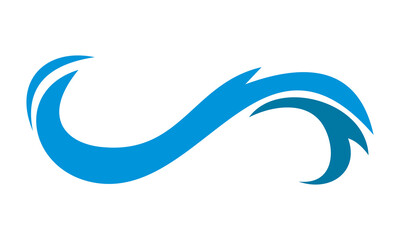 simple water wave vector logo design