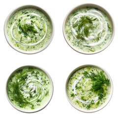Obraz premium Chilled Cucumber Soup with Dill & Yogurt