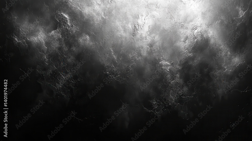 Poster matte dark grainy carbon gray gradient blurry abstract plain background with noise texture