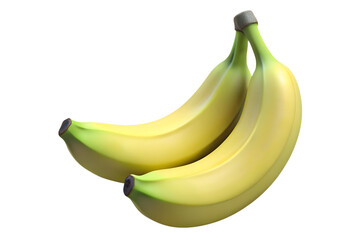 bananas 3d isolated on white background