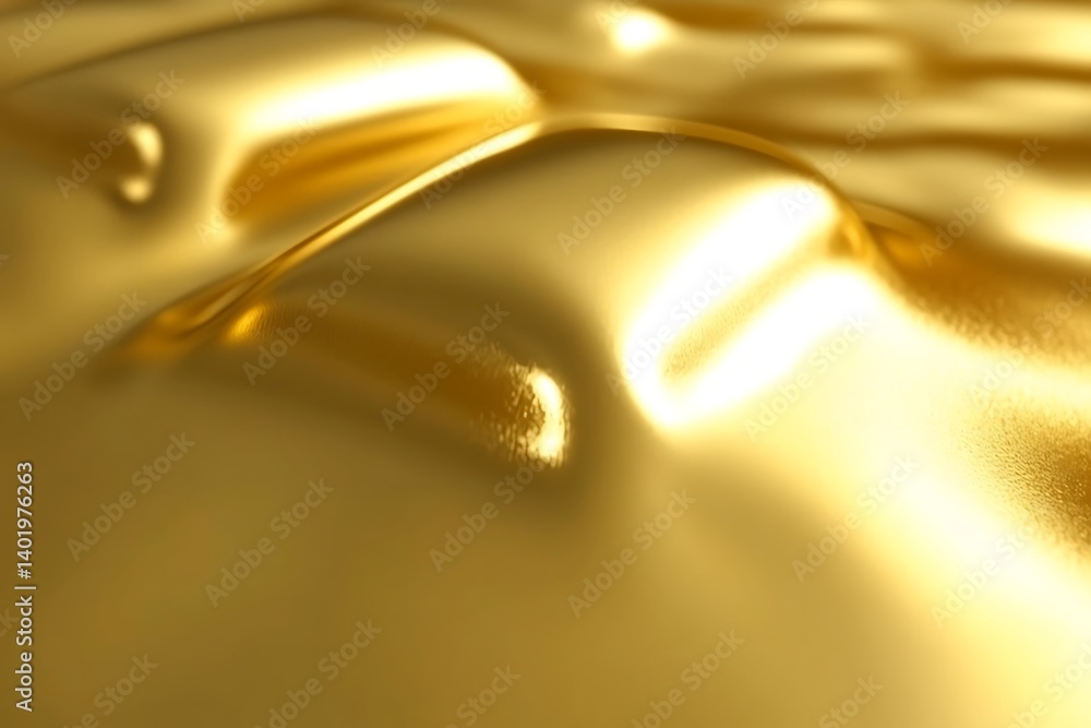 Poster sublime golden surface with gentle undulation and soft directional light