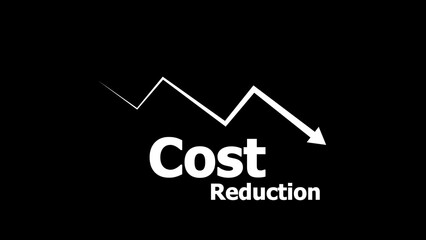 Cost reduction concept animation, corporate business efficiently save cost and company resources by reduction of unnecessary expenses.