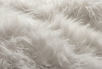 Obraz premium synthetic white background fur texture leather skin sheepskin surface abstract light nature plush warm blanket detail fabric hair pattern fluffy animal close clean carpet soft wool furry natural coat