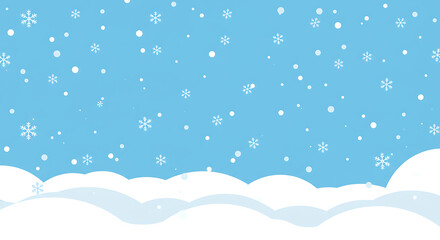 Fototapeta premium Azure Whisper of Winter AI Generated