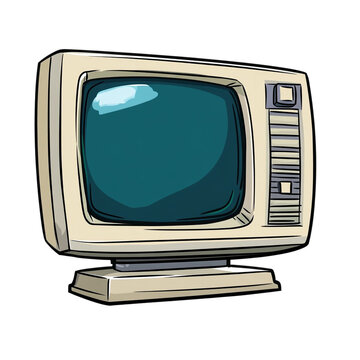 Retro beige computer nostalgic design vintage technology old school