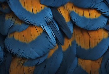 Obraz premium feathers exotic parrot texture blue natural plumage macaw coat feather abstract harlequin colours beak green colourful gorgeous bright yellow saturated fluffy tropical wing bird macro tropics