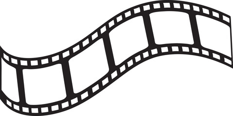 film strip, film reel movie vector art, film strip frame silhouette vector illustration
