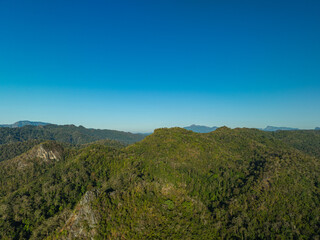 Aerial View The most beautiful waterfalls in Thailand..Thi Lo Su Waterfall The Largest Waterfall in Thailand.Thi Lo Su Waterfall stands tall as a hidden gem within Umphang Wildlife Sanctuary.