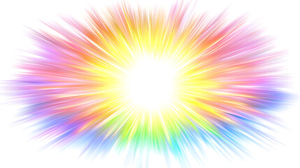 Fototapeta premium A bright light with a rainbow color