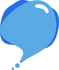 Modern Blue Speech Bubble