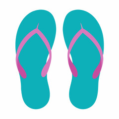 flip flops silhouette vector illustration