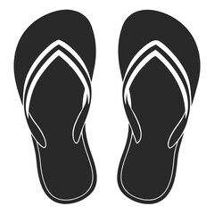 flip flops silhouette vector illustration