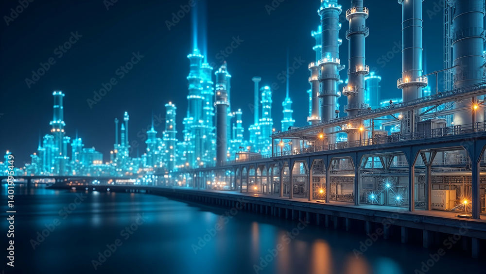 Poster examine comprehensive oil refinery process analysis showcasing advanced distillation techniques inte