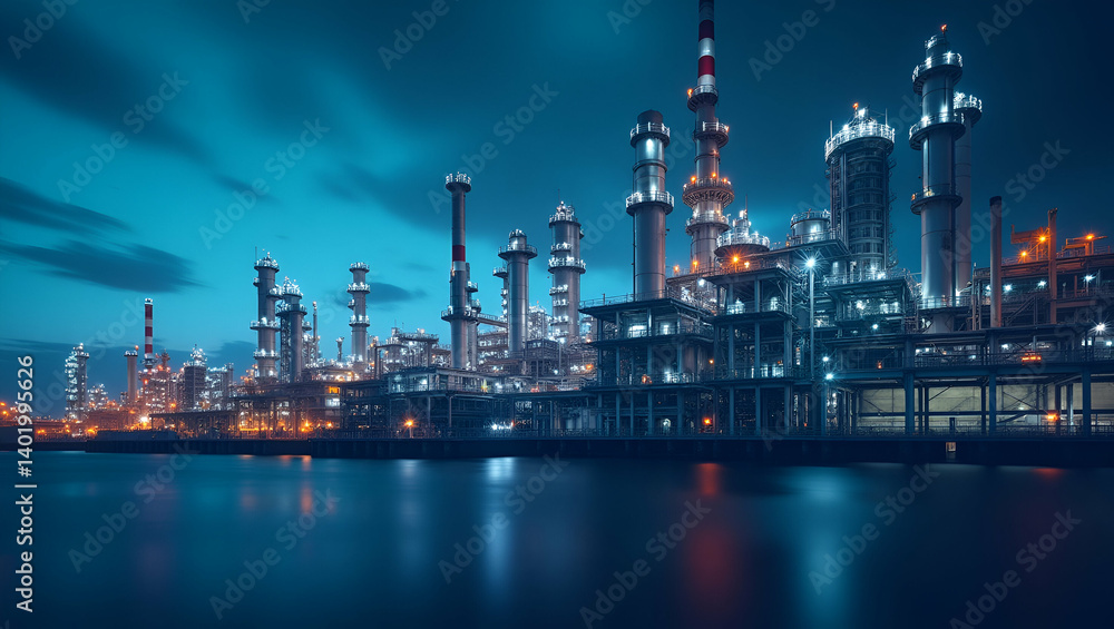 Poster comprehensive oil refinery process analysis: advanced distillation techniques, safety protocols, and