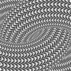 Hypnotic Psychedelic Black and White Optical Illusion