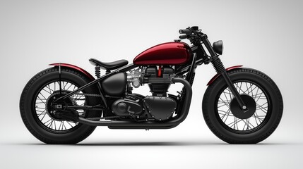 Fototapeta premium Burgundy sport motorcycle