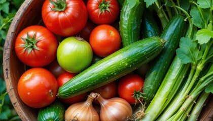 Harvesting fresh vegetables garden photography natural setting close-up organic produce