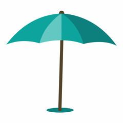Obraz premium beach umbrella silhouette vector illustration