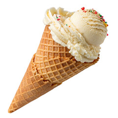 ice cream cone isolated on transparent background