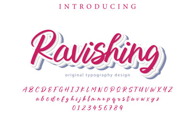Ravishing Font Stylish brush painted an uppercase vector letters, alphabet, typeface