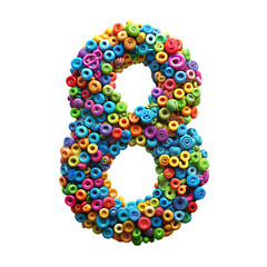 Colorful Number 8 Design