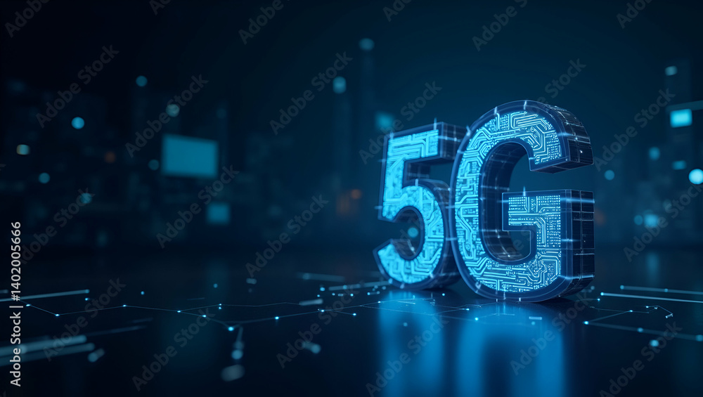 Poster state of the art 5g device integration visual captured in a photo stock image illustrating seamless 