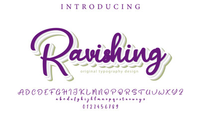 Ravishing Font Stylish brush painted an uppercase vector letters, alphabet, typeface