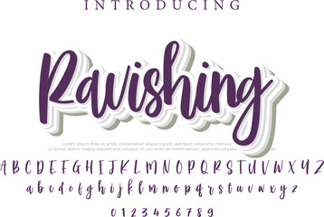 Ravishing Font Stylish brush painted an uppercase vector letters, alphabet, typeface