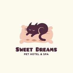Sleeping cat logo