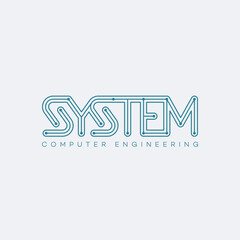 System lettering logo