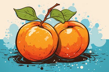 Isolated ripe apricots on a white background showcasing their smooth texture and vibrant color